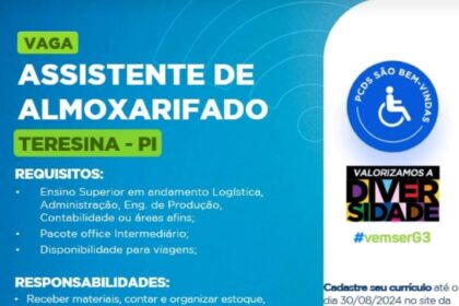 Vaga para Assistente de Almoxarifado