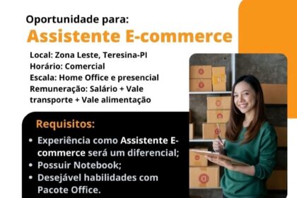 Vaga para Assistente de E-commerce