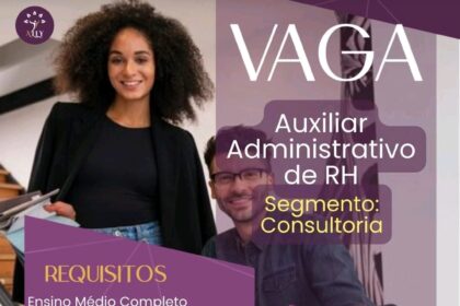 Vaga para Auxiliar Administrativo de RH