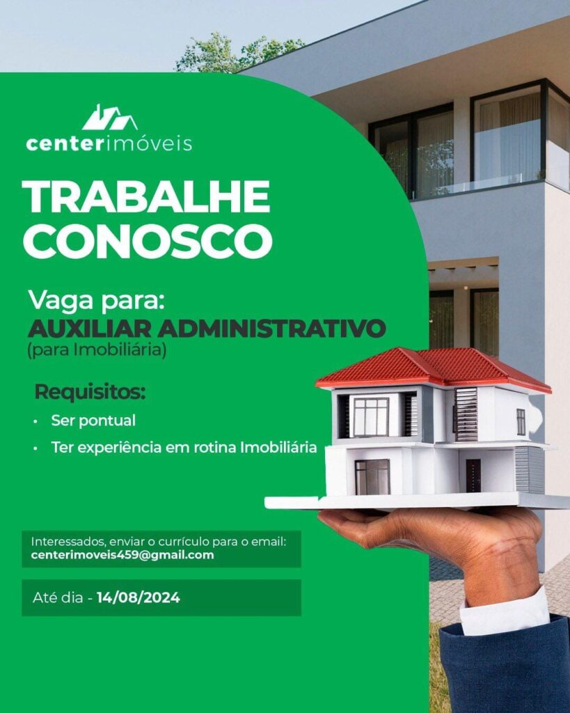 Vaga para Auxiliar Administrativo em Timon