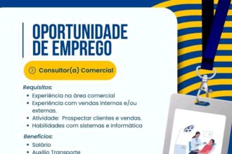 Vaga para Consultor(a) Comercial