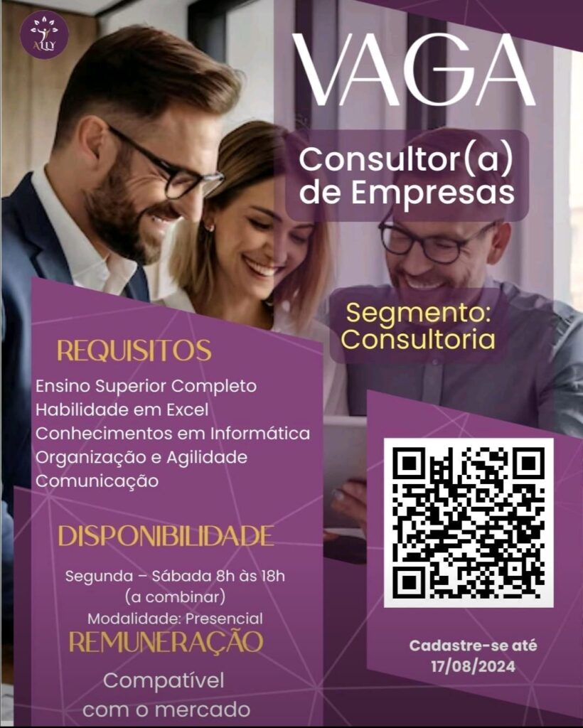 Vaga para Consultor(a) de Empresas