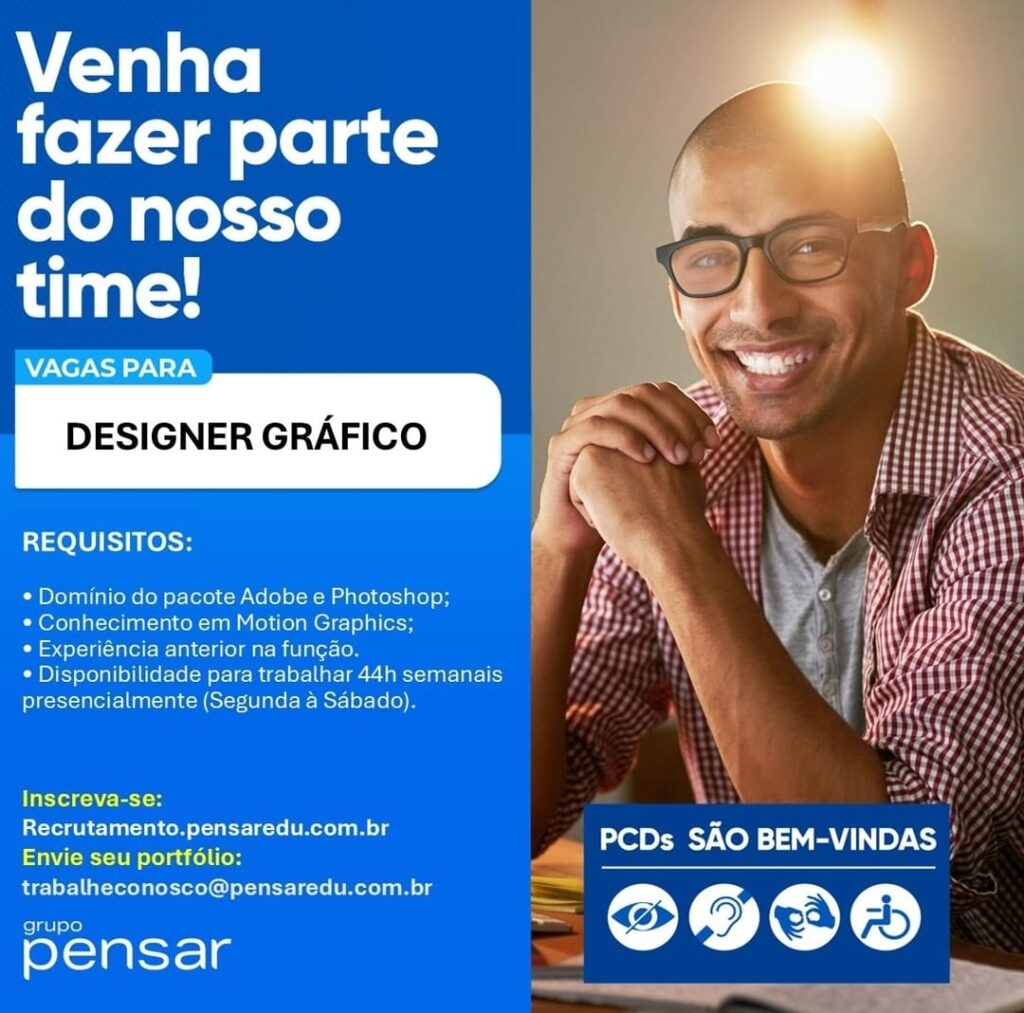 Vaga para Designer Gráfico