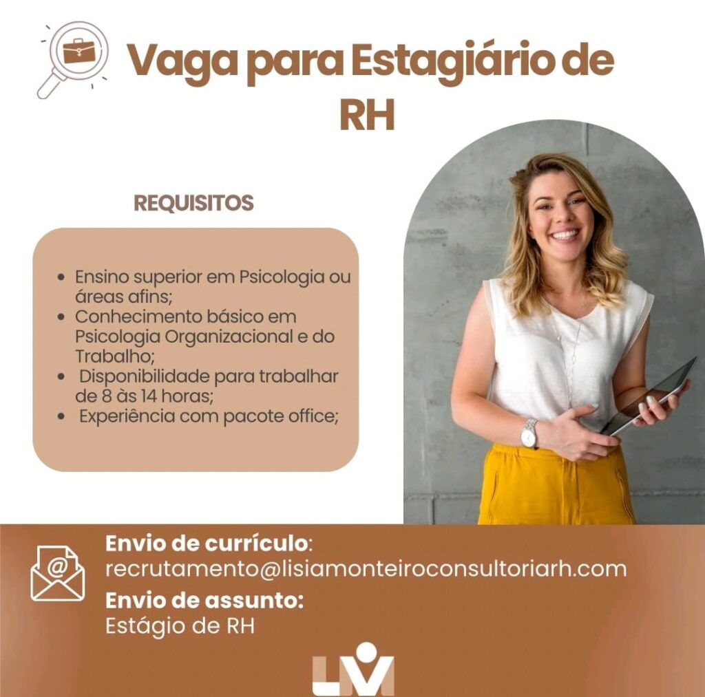 Vaga para Estágio de RH