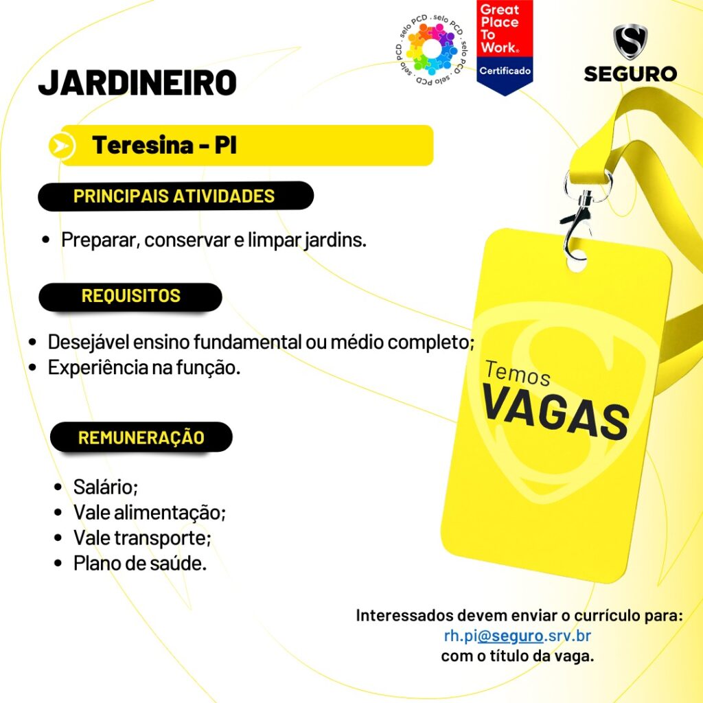 Vaga para Jardineiro 