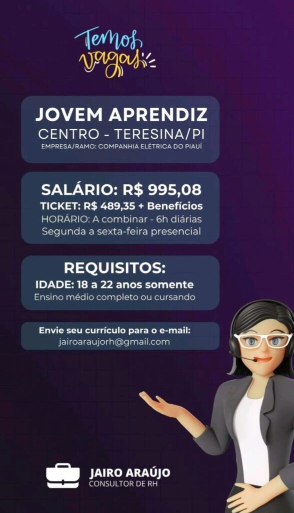 Vaga para Jovem Aprendiz