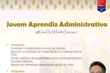 Vaga para Jovem Aprendiz Administrativo