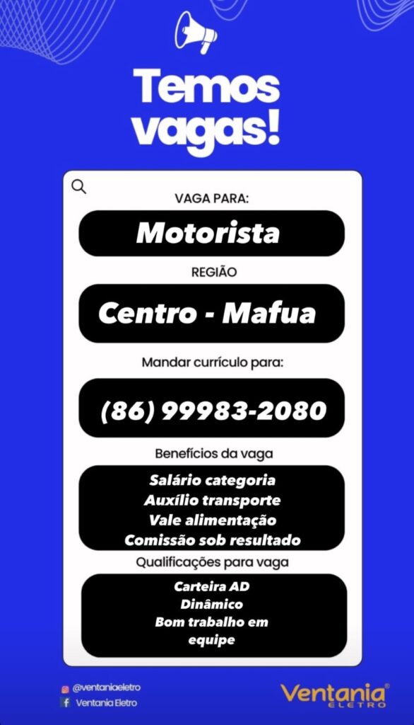 Vaga para Motorista