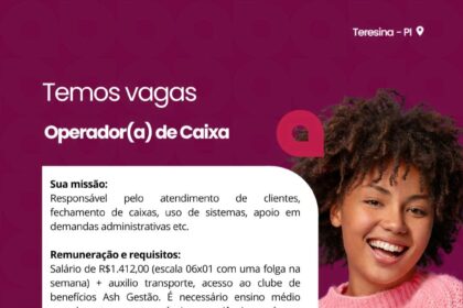 Vaga para Operador(a) de Caixa