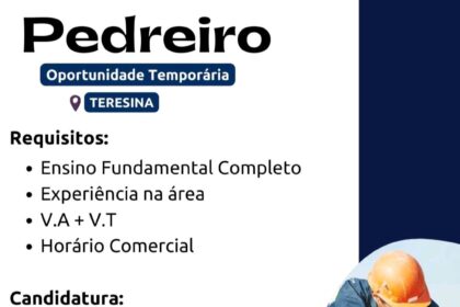 Vaga para Pedreiro em Teresina