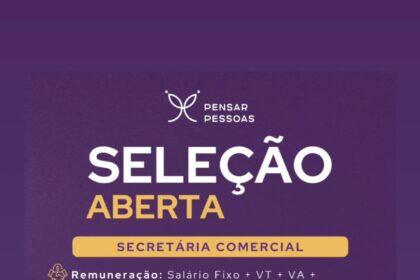 Vaga para Secretária Comercial