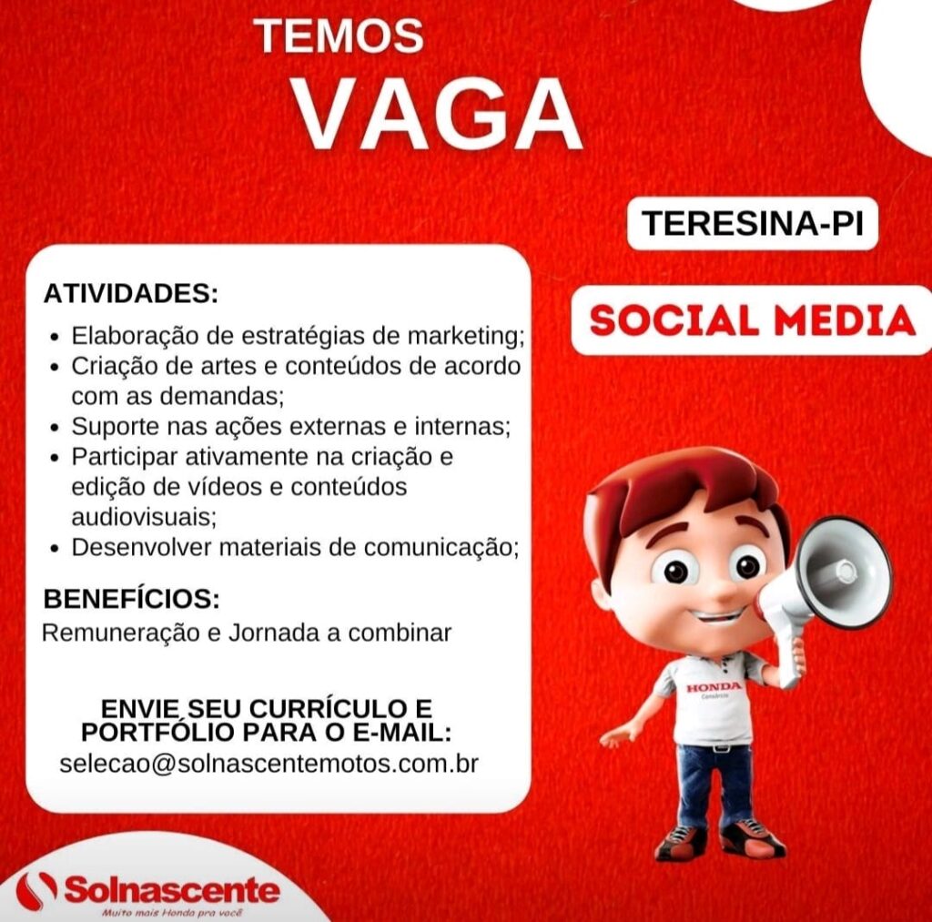 Vaga para Social Media