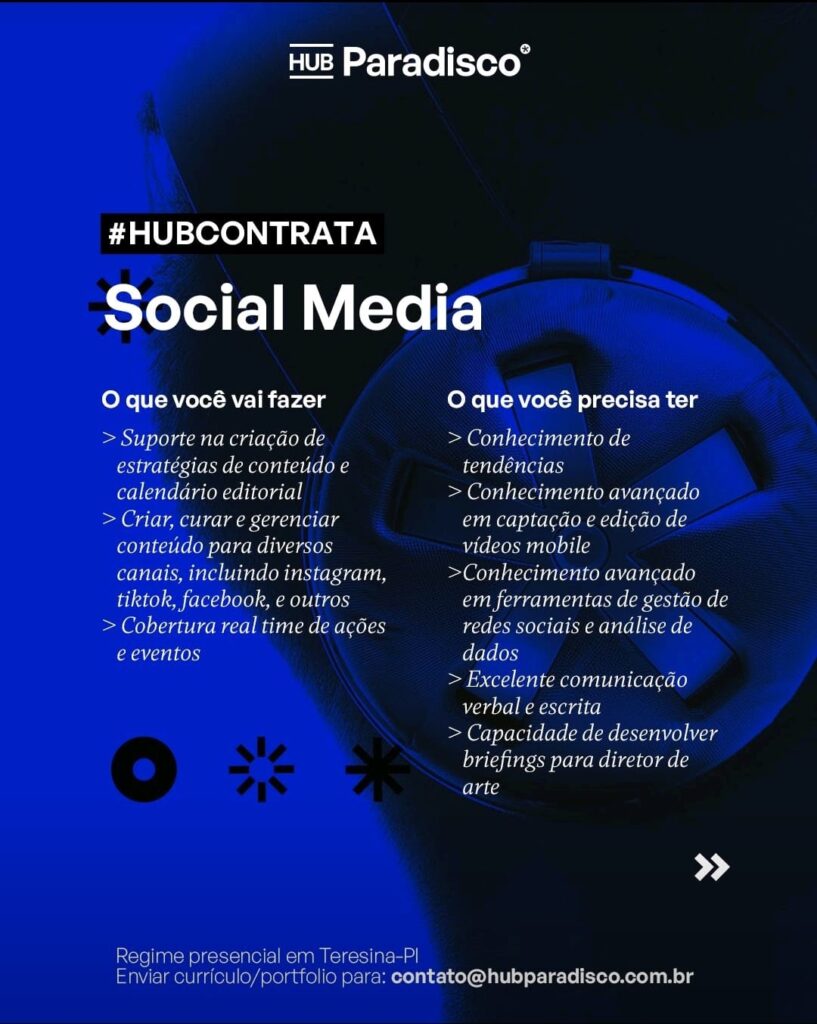 Vaga para Social Media