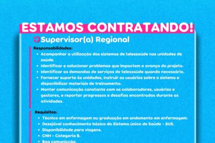 Vaga para Supervisor Regional em Oeiras