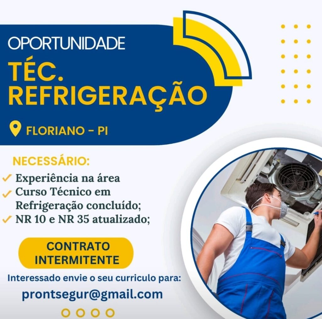 Vaga para Técnico em Refrigeração