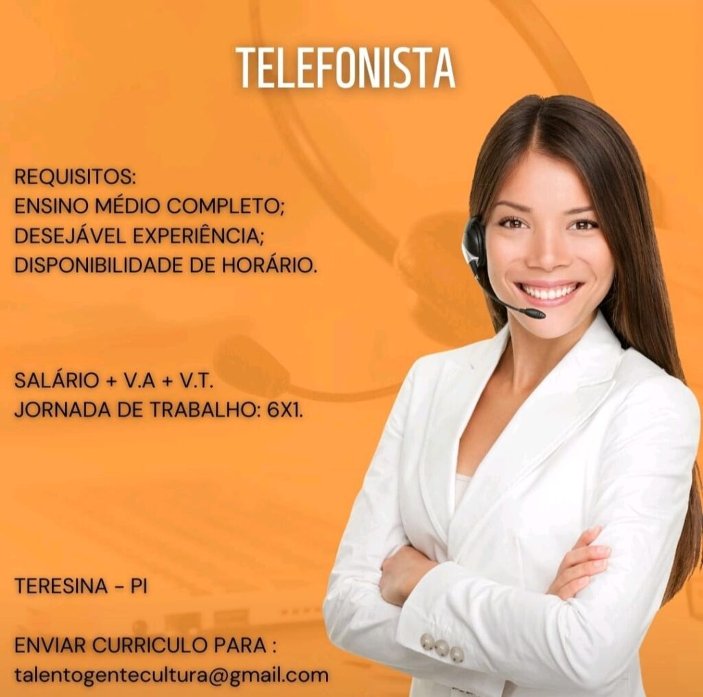 Vaga para Telefonista