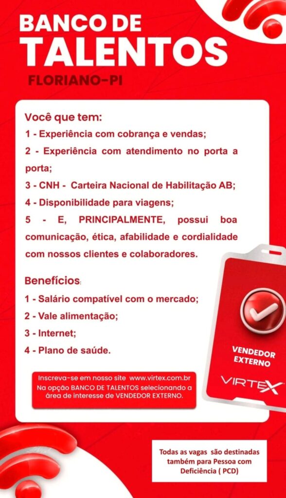 Vaga para Vendedor Externo