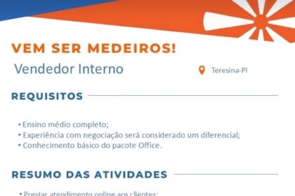 Vaga para Vendedor Interno