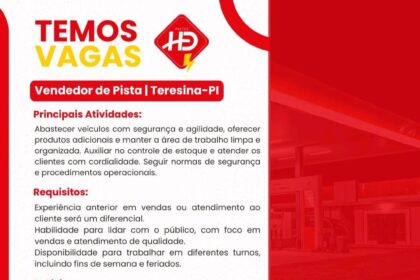 Vaga para Vendedor de Pista