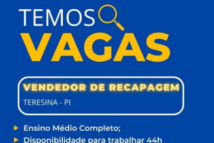 Vaga para Vendedor de Recapagem