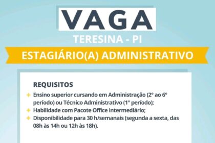 Vaga de Estágio para Administração