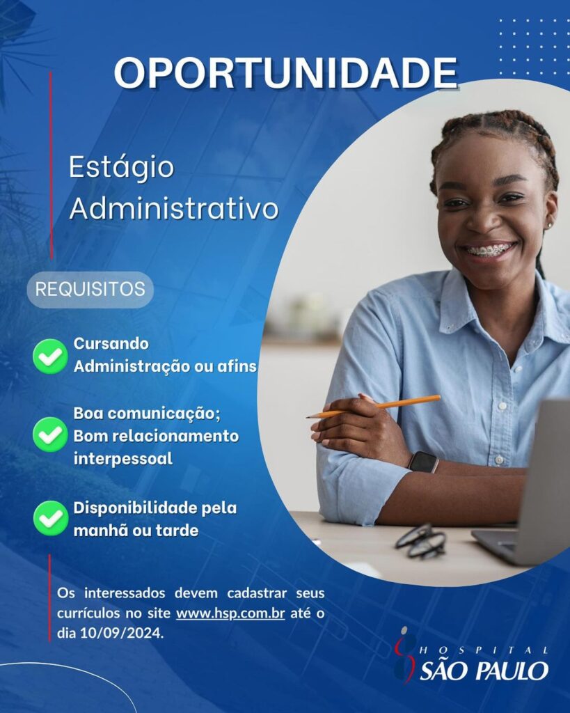 Vaga de Estágio para Administração