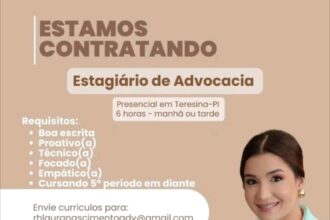 Vaga de Estágio para Advocacia