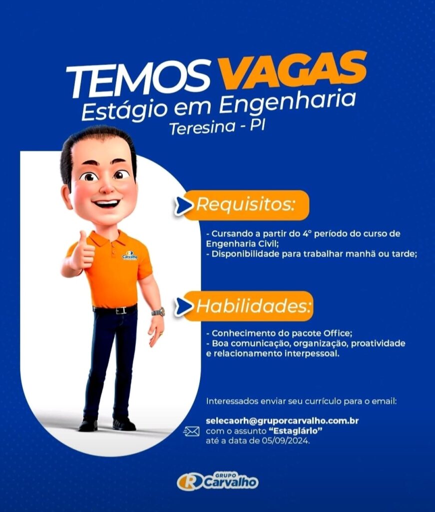 Vaga de Estágio para Engenharia