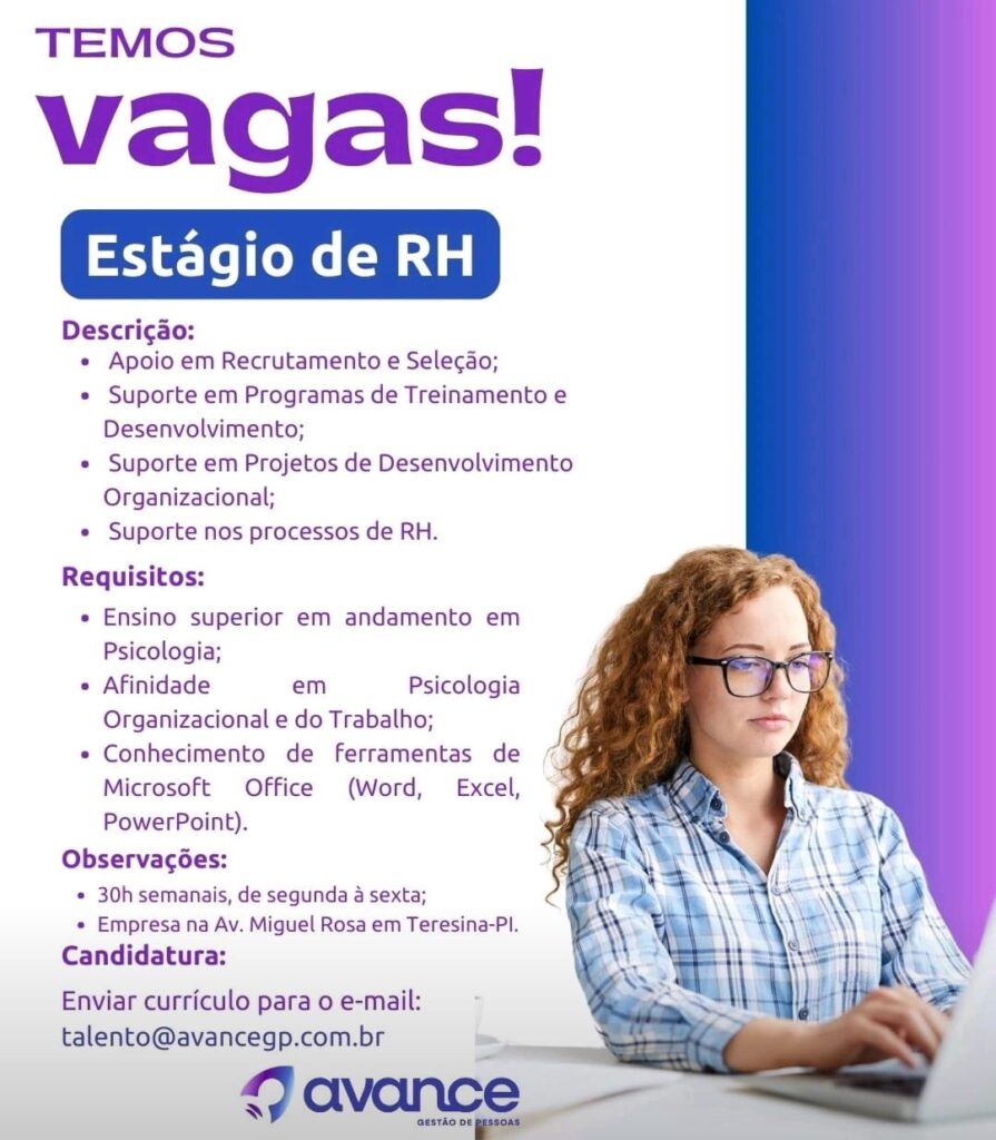 Vaga de Estágio para RH