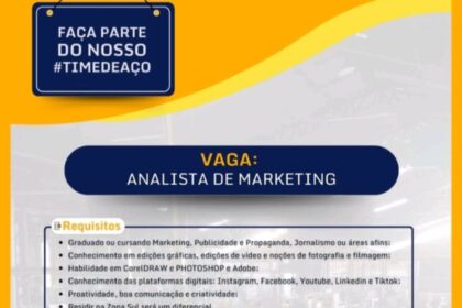 Vaga para Analista de Marketing