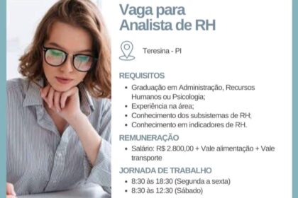 Vaga para Analista de RH