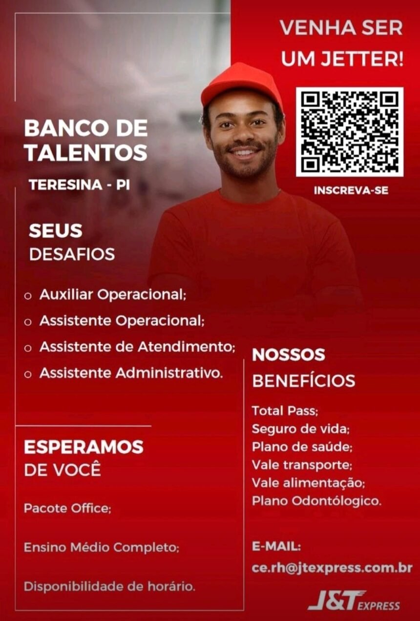 Vaga para Assistente Administrativo, Assistente de Atendimento, Assistente Operacional e Auxiliar Operacional