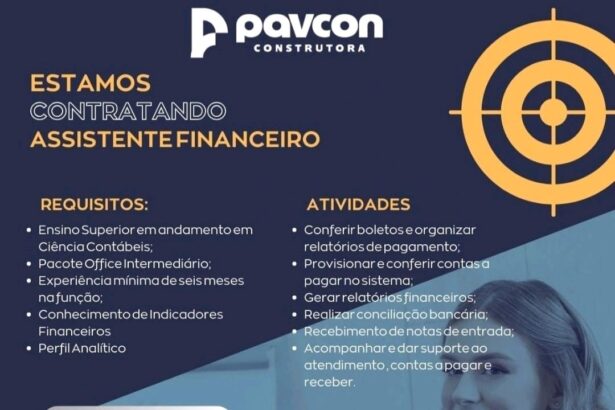 Vaga para Assistente Financeiro