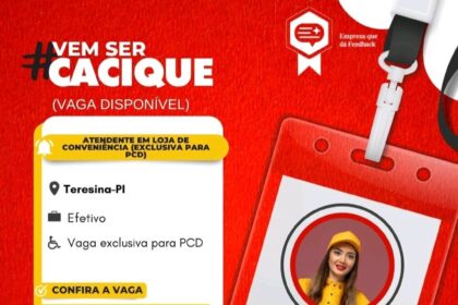 Vaga para Atendente de Loja (PCD)