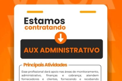 Vaga para Auxiliar Administrativo