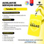 Vaga para Auxiliar de Serviços Gerais