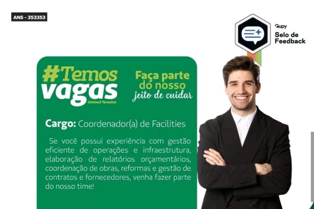 Vaga para Coordenador(a) de Facilities