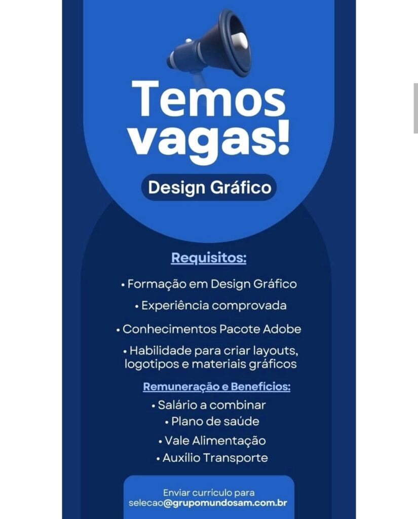 Vaga para Design Gráfico