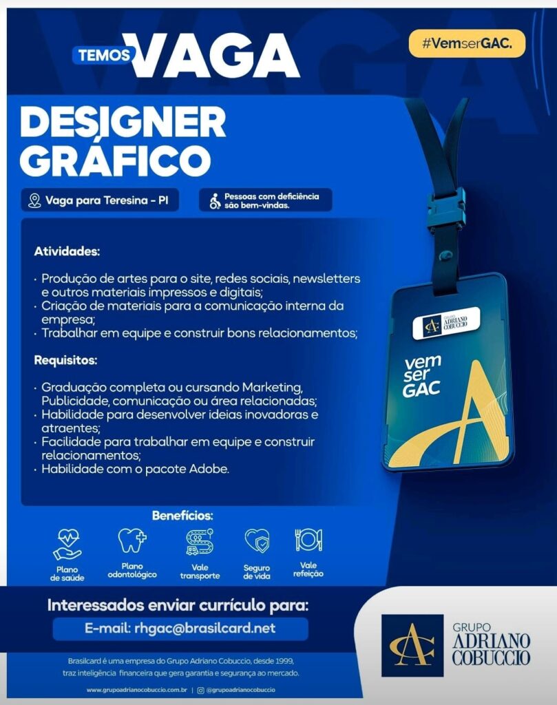 Vaga para Designer Gráfico