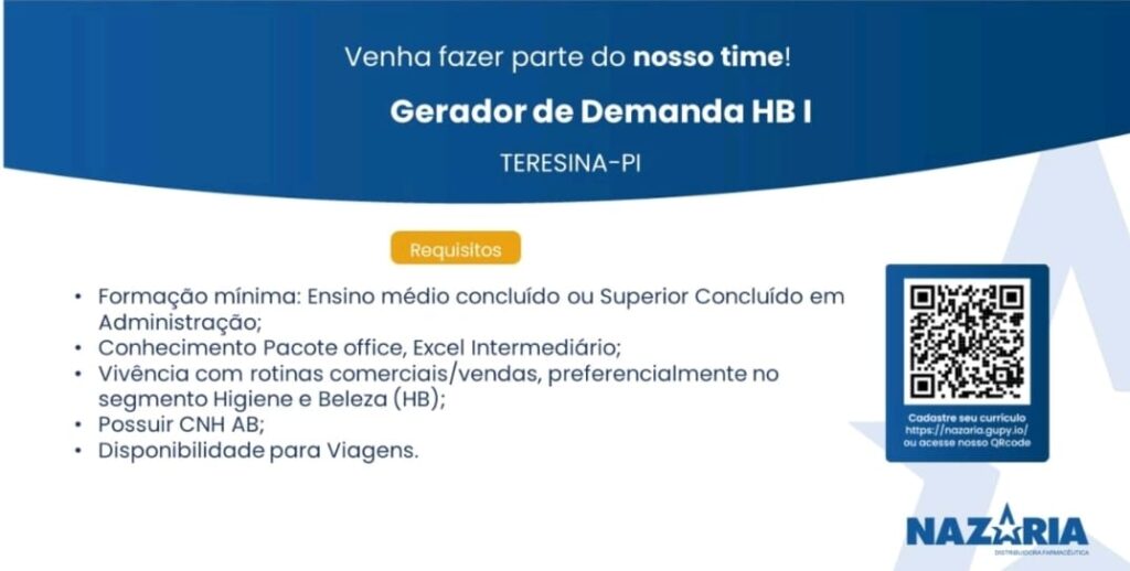 Vaga para Gerador de Demanda HB