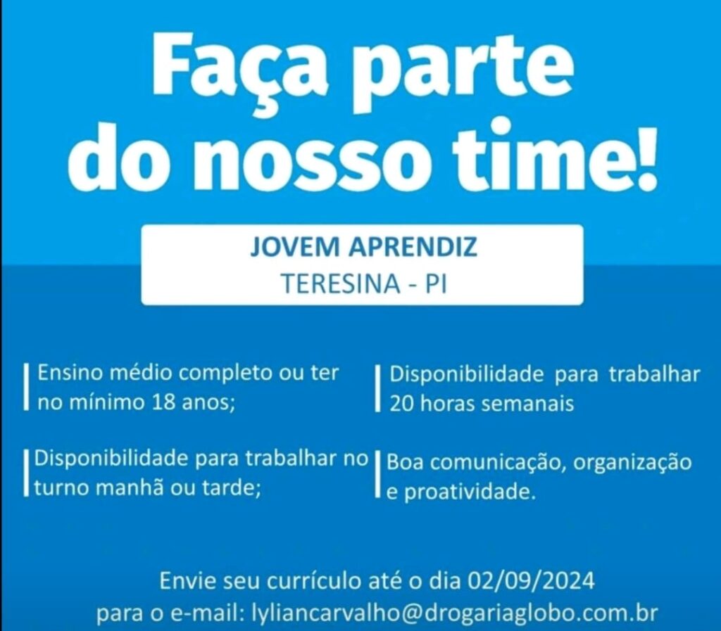 Vaga para Jovem Aprendiz