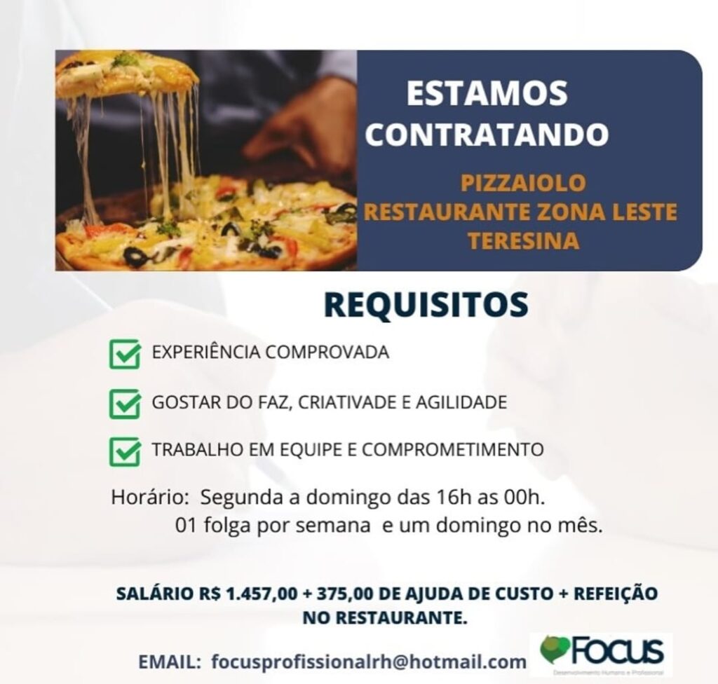 Vaga para Pizzaiolo