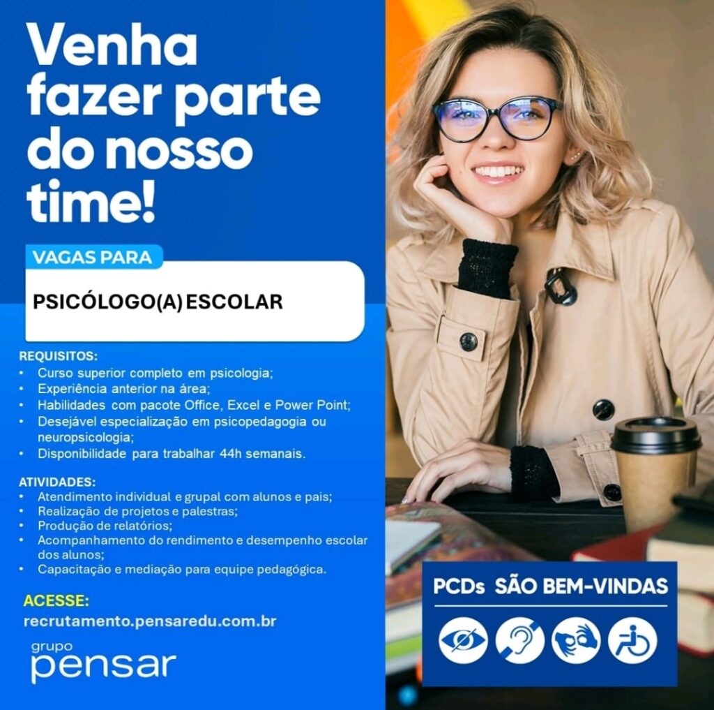 Vaga para Psicólogo(a) Escolar