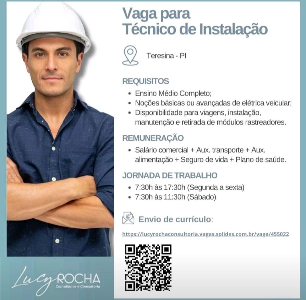 Vaga para Técnico de Instalação