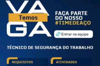 Vaga para Técnico de Segurança do Trabalho