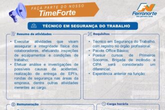 Vaga para Técnico em Segurança do Trabalho