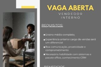 Vaga para Vendedor Interno