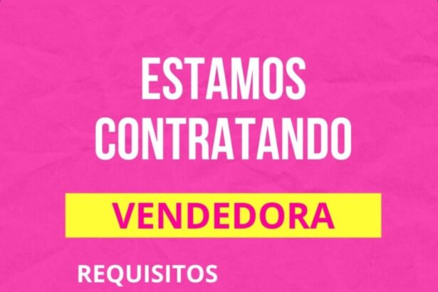 Vaga para Vendedora