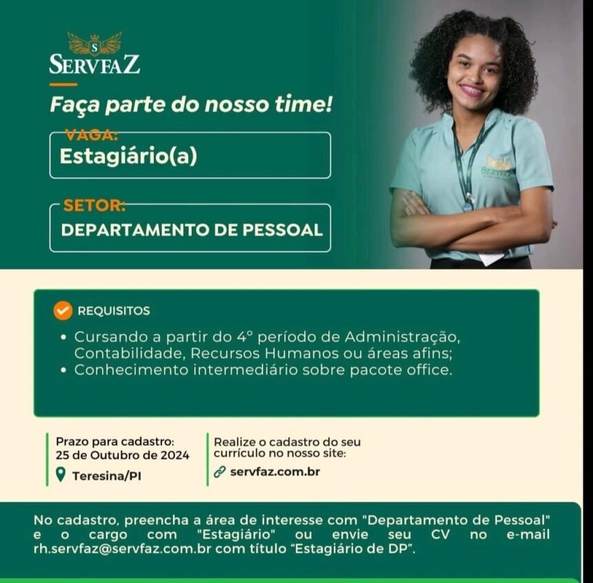 Vaga de Estágio para DP