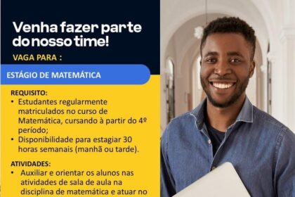 Vaga de estágio para Matemática